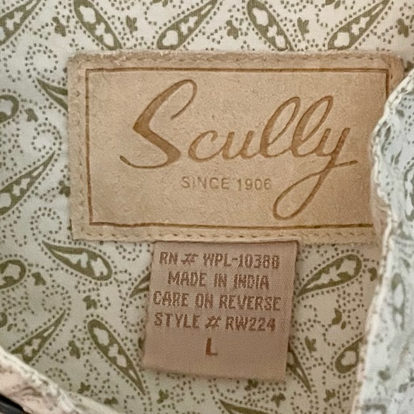 Mens Western Scully button Shirt Size Large Very Nice - Picture 5 of 5